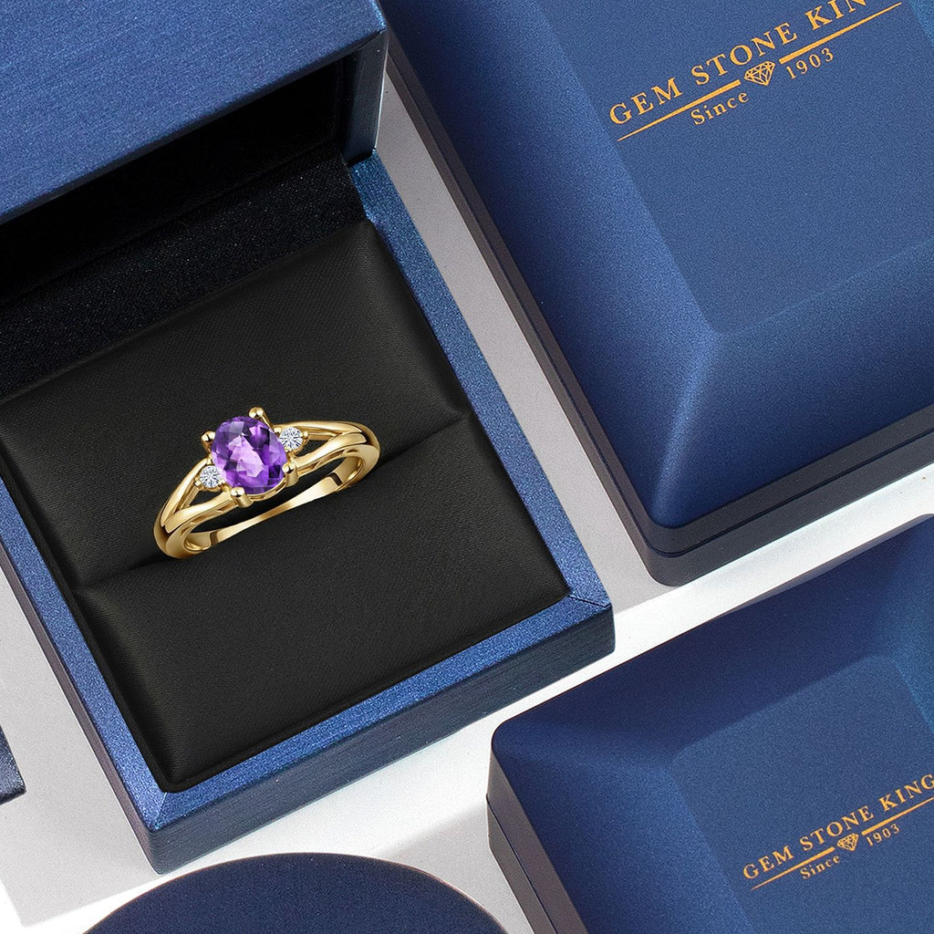 Rhodolite Garnet_9_Ring in 925 Yellow Gold Plated Silver