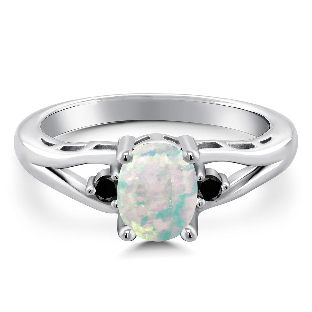 Black Sapphire - September_7_Ring in 925 Sterling Silver