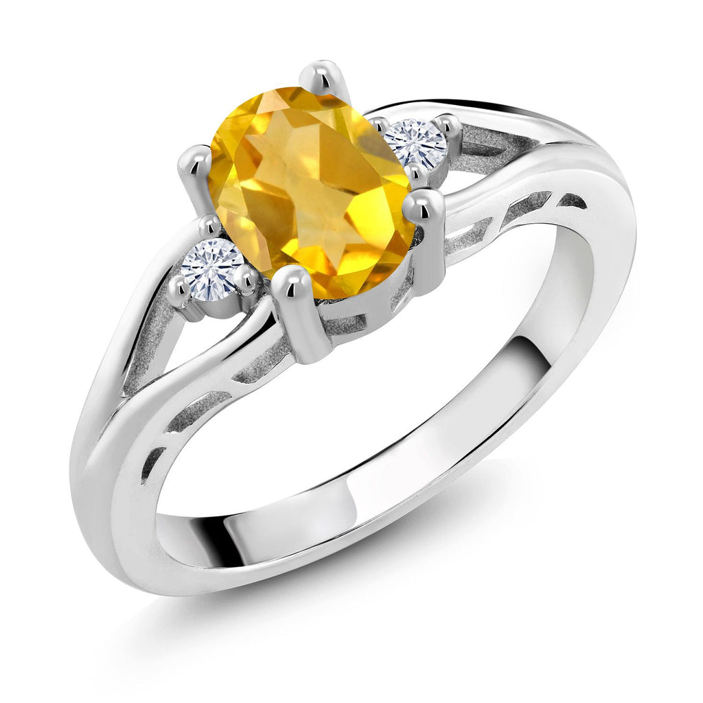 Citrine - November_8_Ring in 925 Sterling Silver
