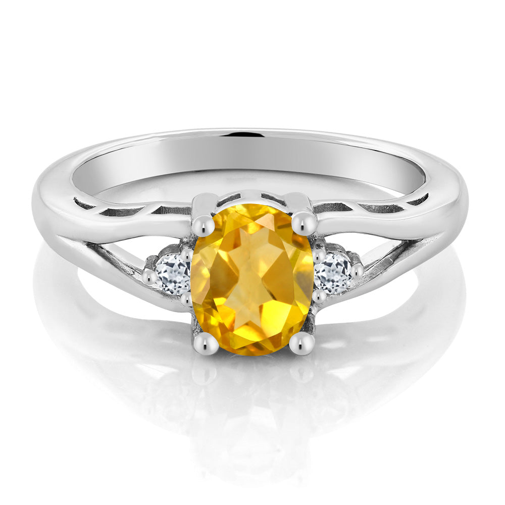 Citrine - November_8_Ring in 925 Sterling Silver