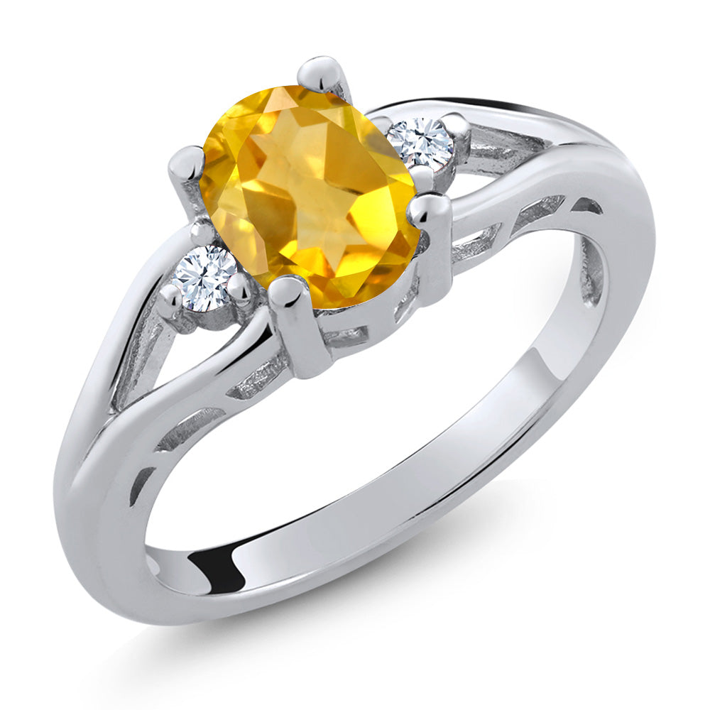 Citrine - November_5_Ring in 925 Sterling Silver