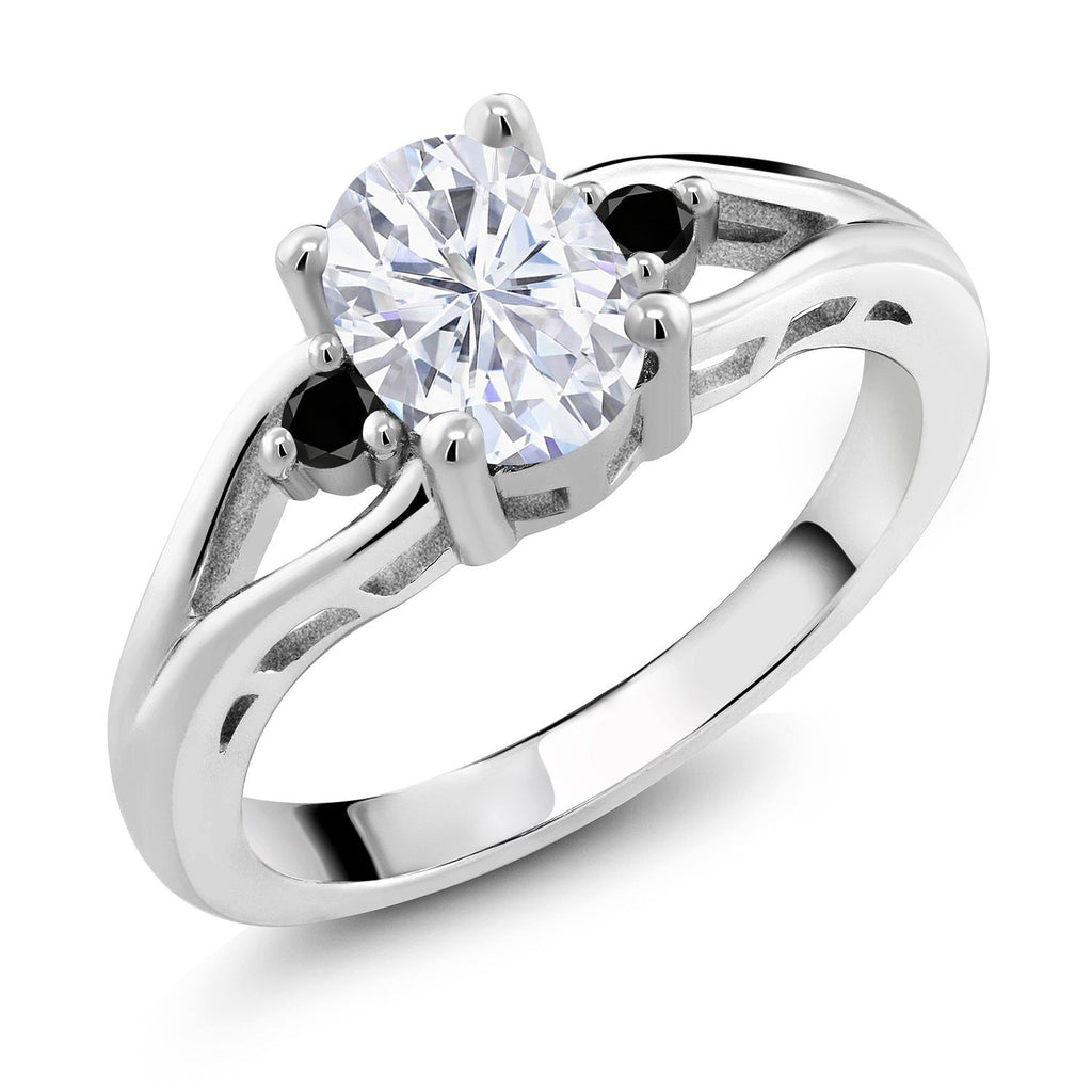 White Moissanite - April_6_Ring in 925 Sterling Silver