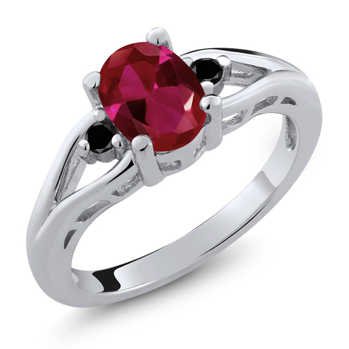 Created Ruby - July_5_Ring in 925 Sterling Silver