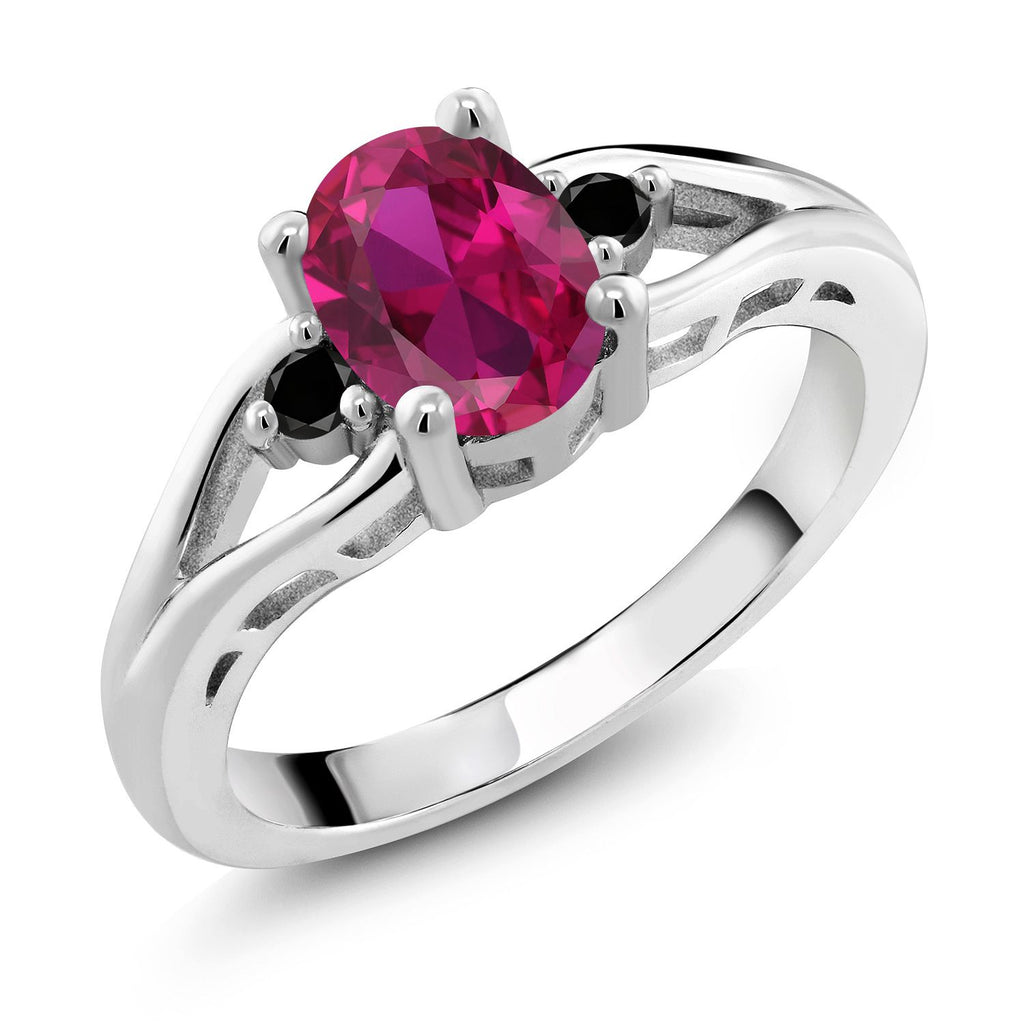 Created Ruby - July_9_Ring in 925 Sterling Silver
