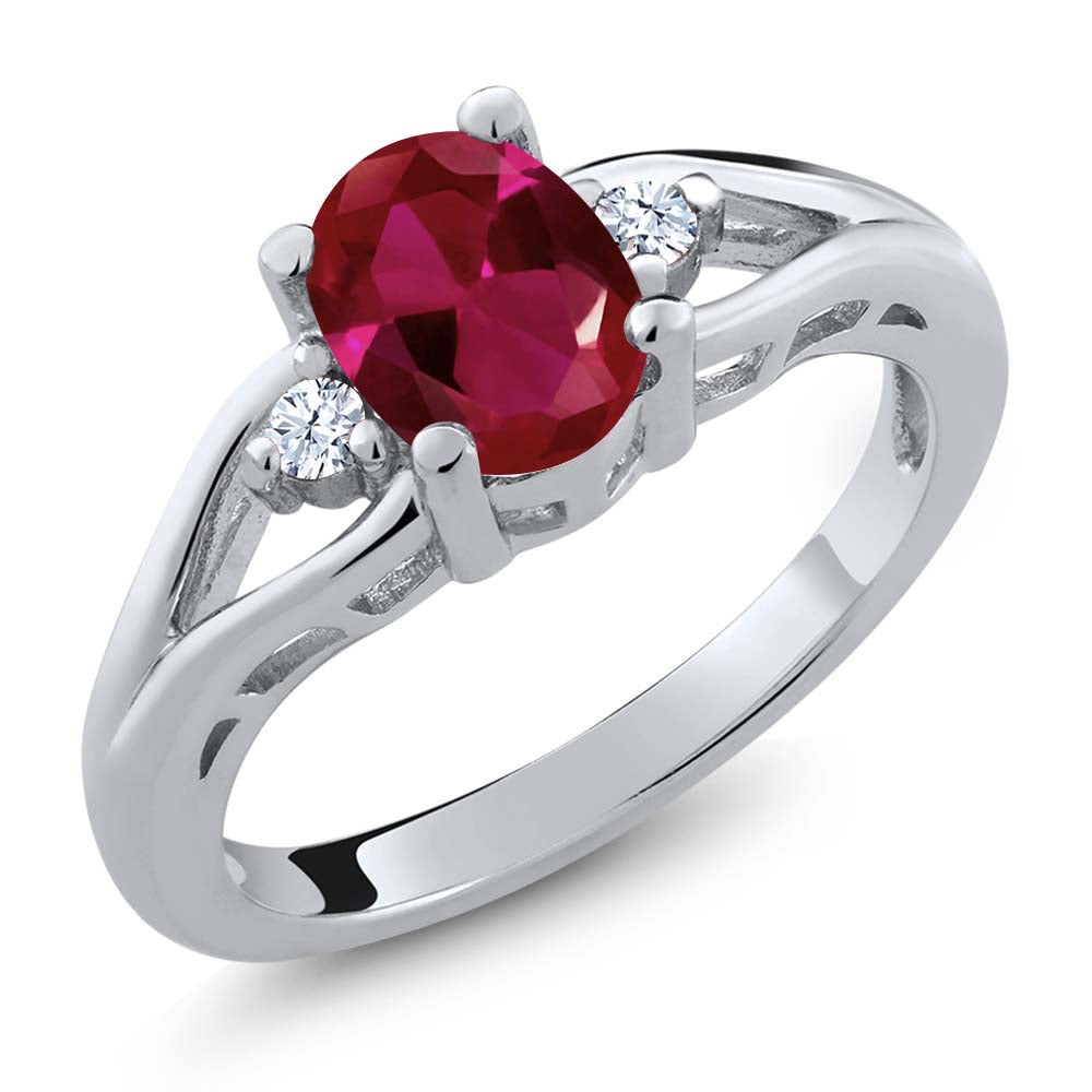 Created Ruby - July_9_Ring in 925 Sterling Silver