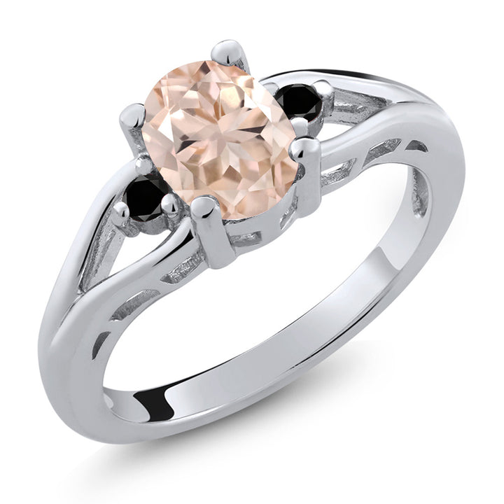 Morganite - October_5_Ring in 925 Sterling Silver