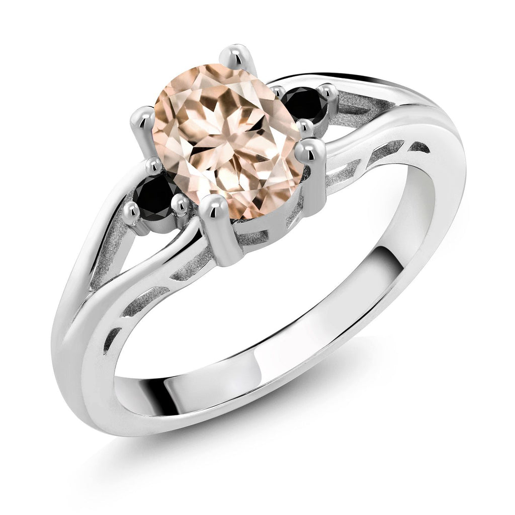 Morganite - October_6_Ring in 925 Sterling Silver