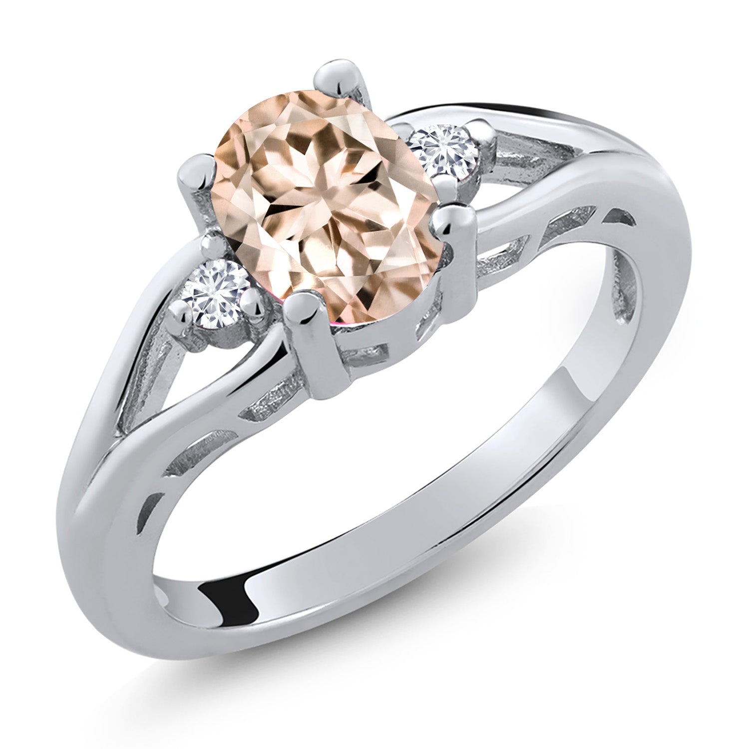 Morganite - October_7_Ring in 925 Sterling Silver