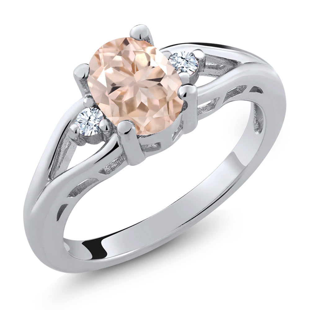 Morganite - October_9_Ring in 925 Sterling Silver