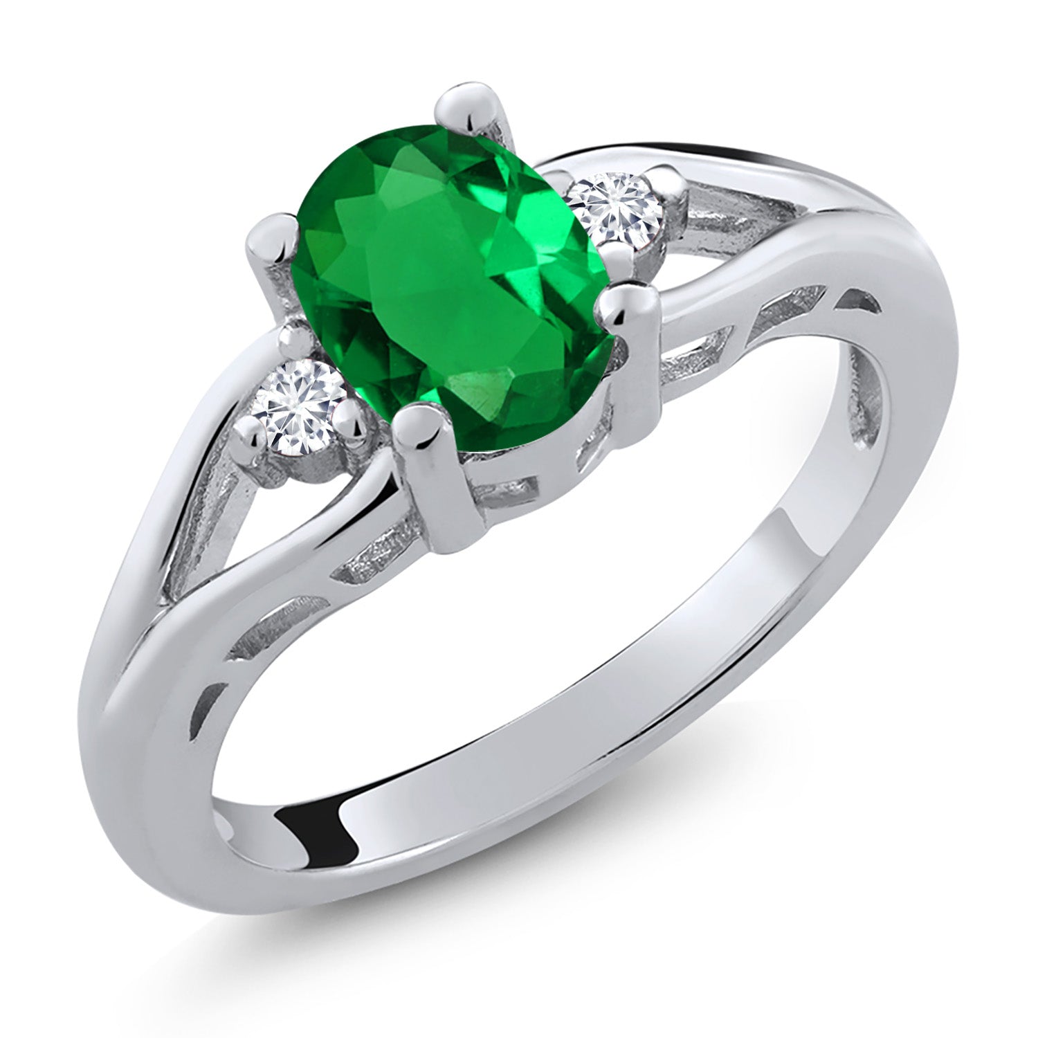 Nano Emerald - May_9_Ring in 925 Sterling Silver