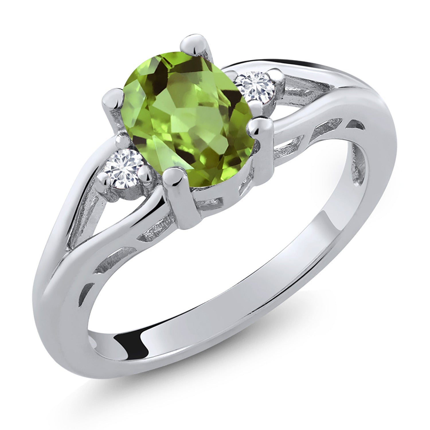 Peridot - August_8_Ring in 925 Sterling Silver