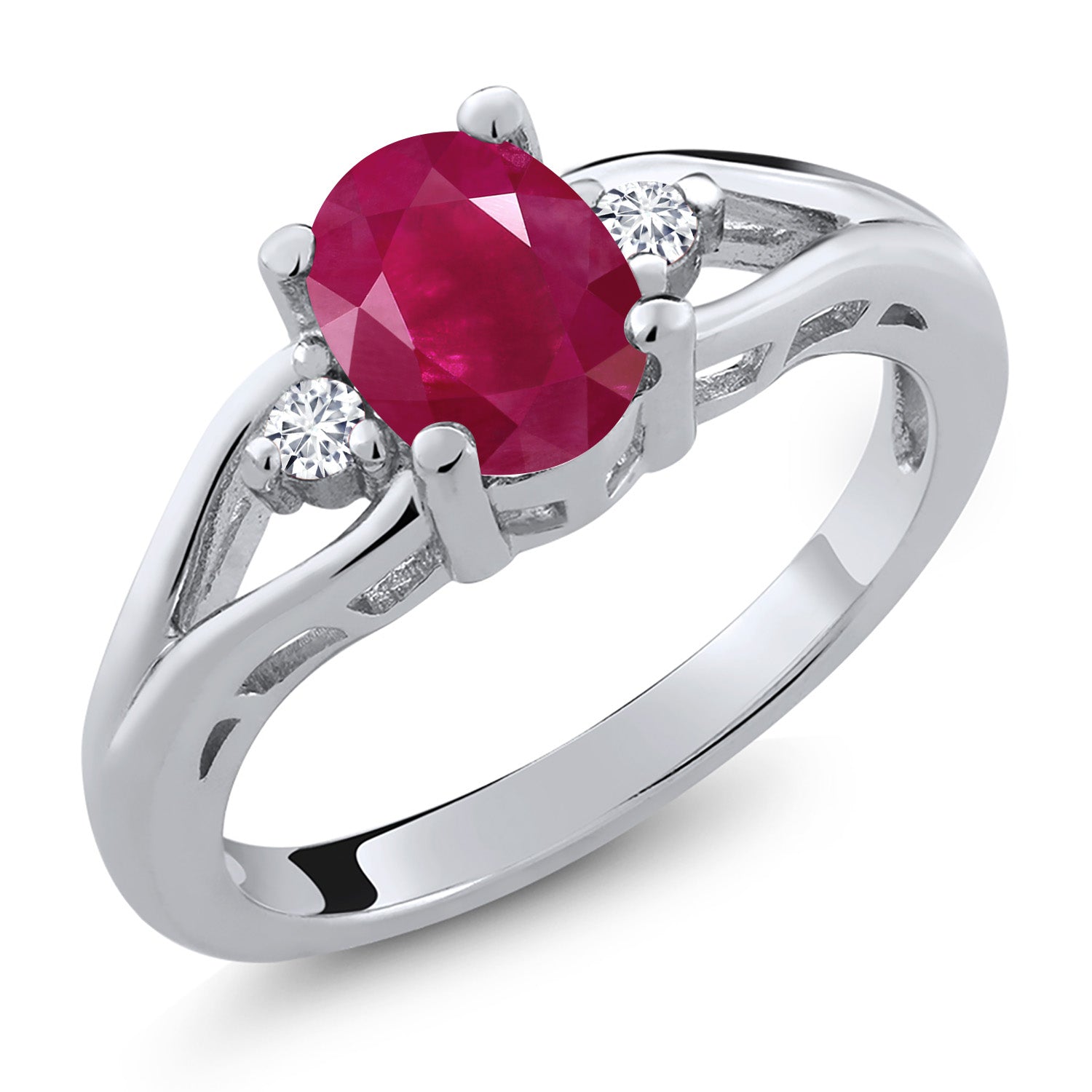 Ruby - July_8_Ring in 925 Sterling Silver
