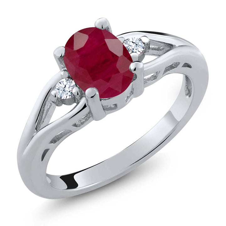 Ruby - July_5_Ring in 925 Sterling Silver