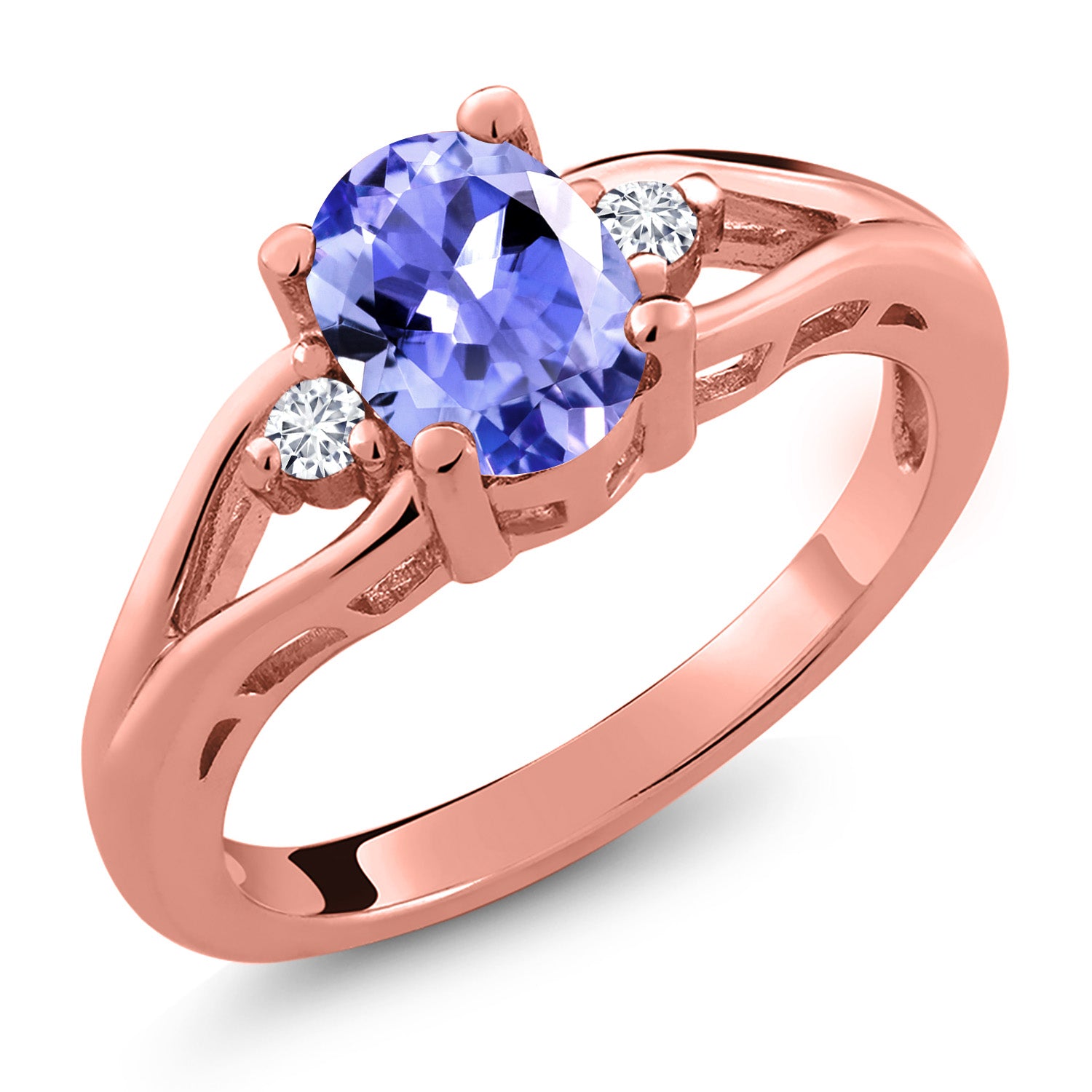 Tanzanite - December_7_Ring in 925 Rose Gold Plated Silver