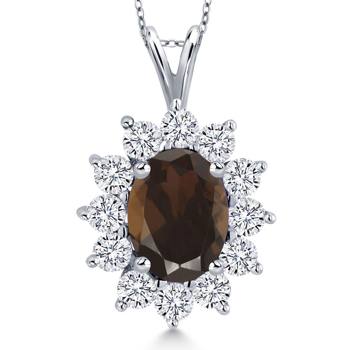 Smoky Quartz_Pendant in 925 Sterling Silver