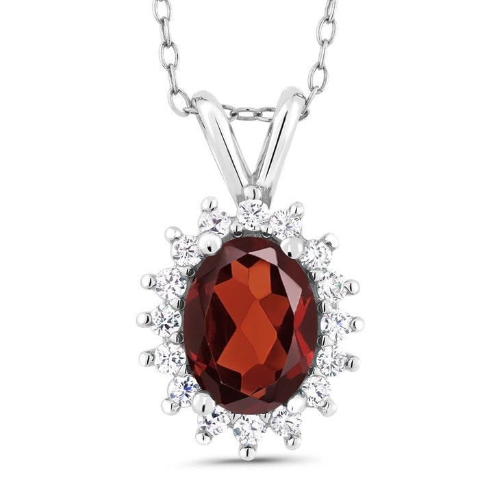 Garnet - January_Pendant in 925 Sterling Silver