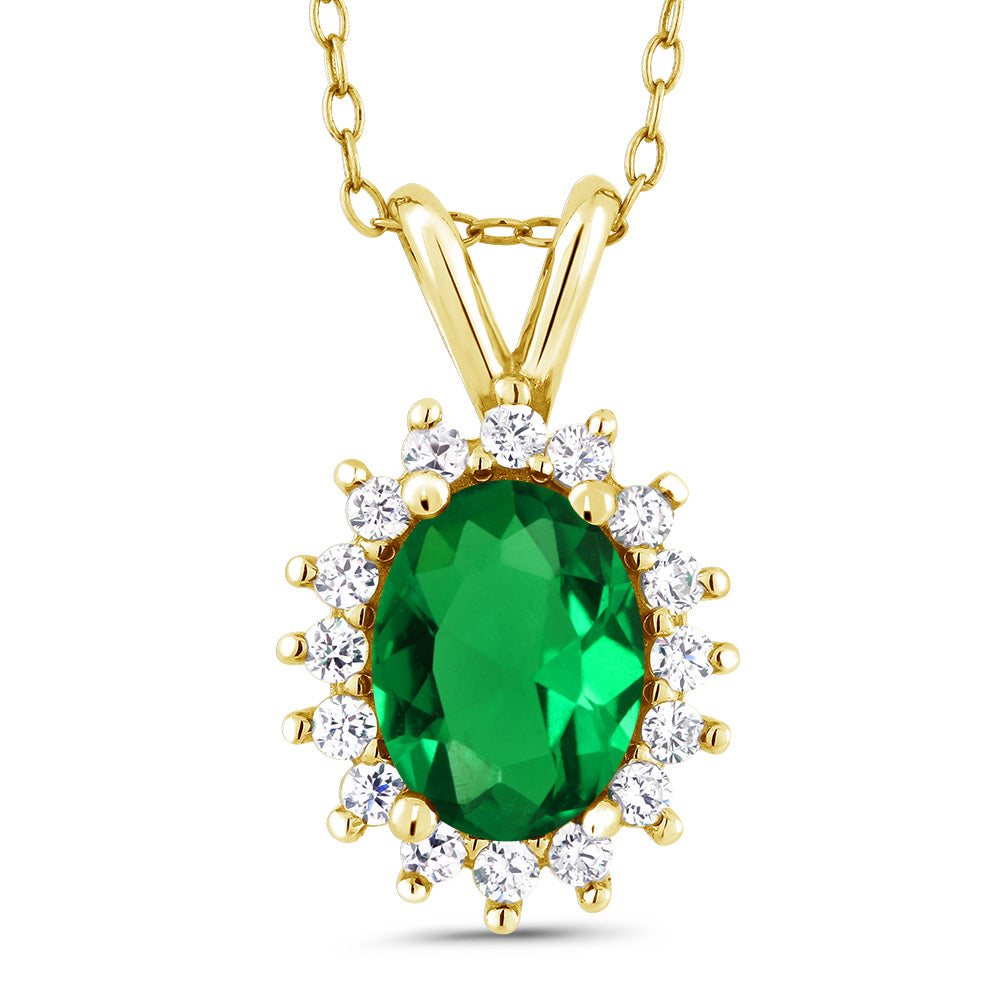 Nano Emerald - May_Pendant in 14K Yellow Gold