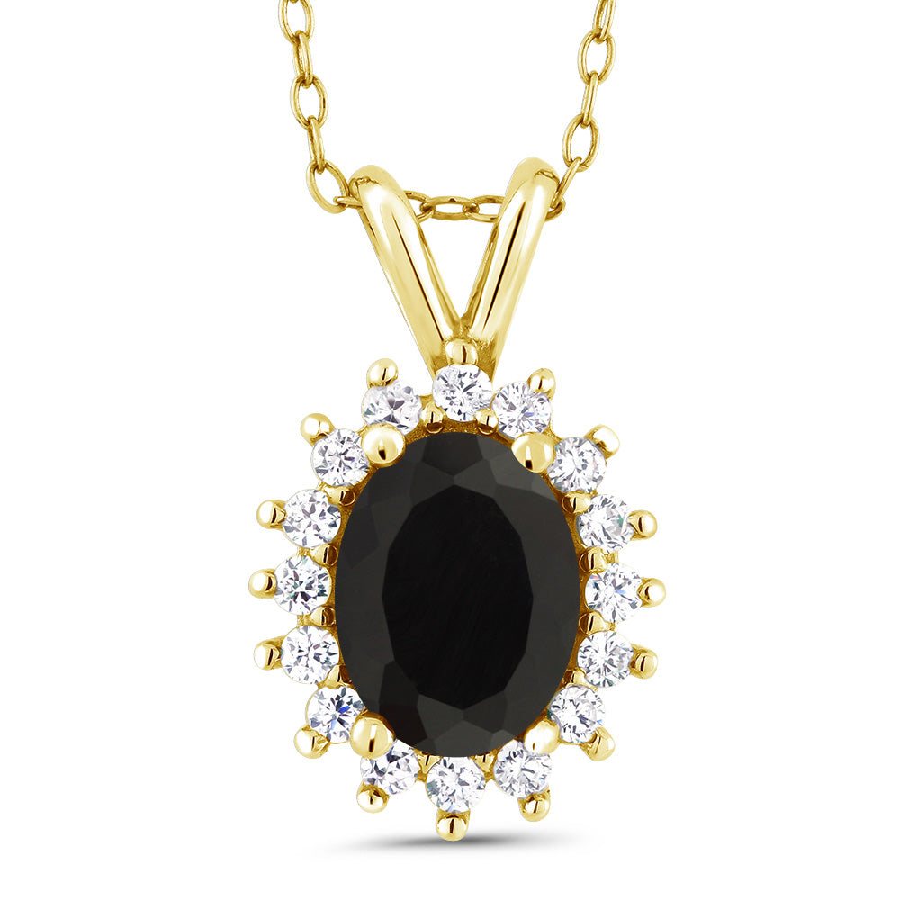 Onyx - December_Pendant in 14K Yellow Gold
