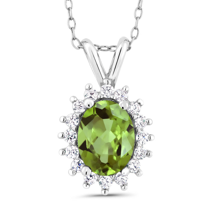 Peridot - August_Pendant in 925 Sterling Silver