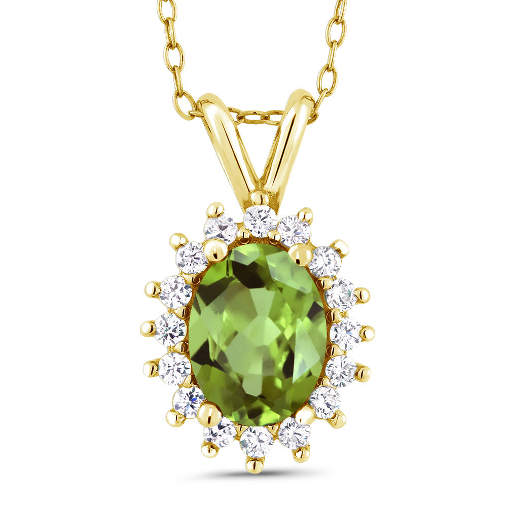 Peridot - August_Pendant in 14K Yellow Gold