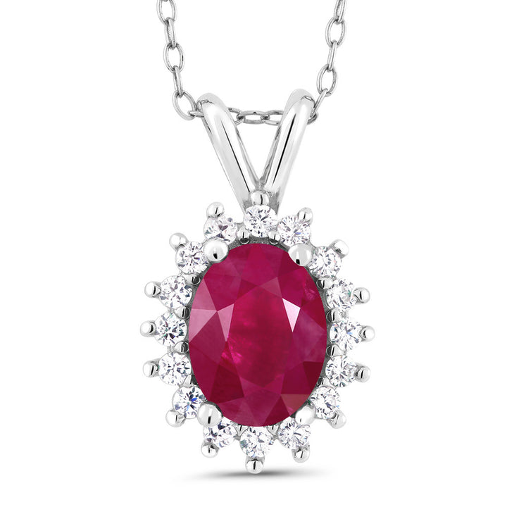 Ruby - July_Pendant in 925 Sterling Silver