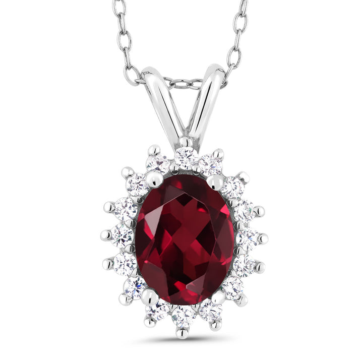 Rhodolite Garnet_Pendant in 925 Sterling Silver