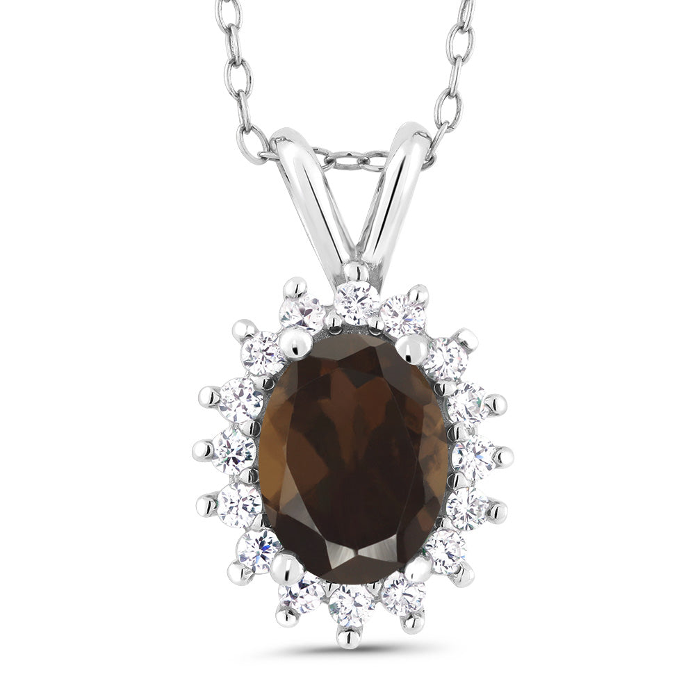 Smoky Quartz_Pendant in 925 Sterling Silver