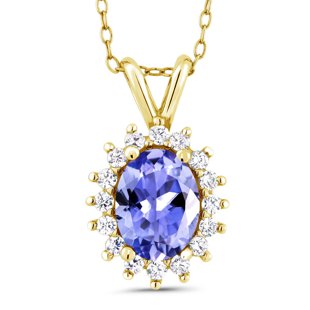 Tanzanite - December_Pendant in 14K Yellow Gold