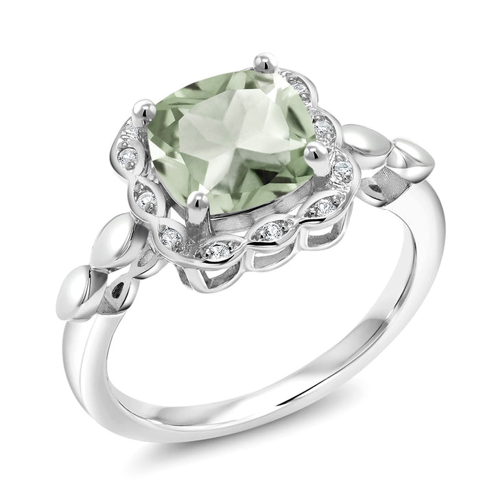 Prasiolite_5_Ring in 925 Sterling Silver