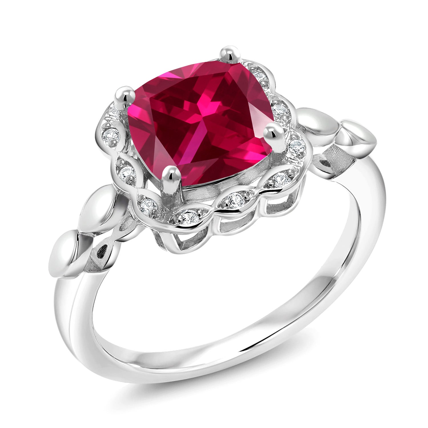 Created Ruby - July_9_Ring in 925 Sterling Silver