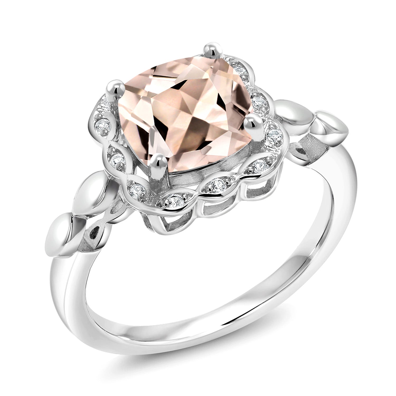 Morganite - October_6_Ring in 925 Sterling Silver