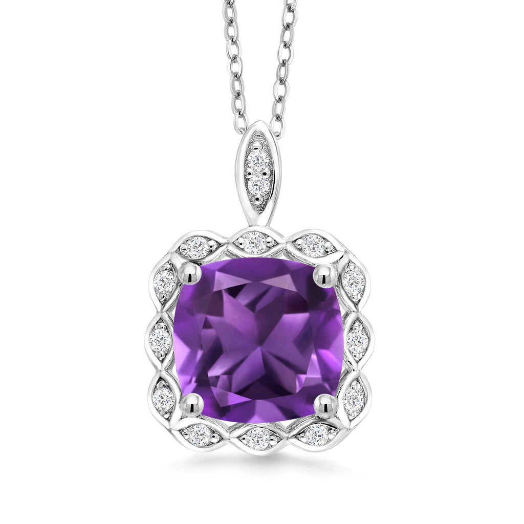 Amethyst - February_Pendant in 925 Sterling Silver