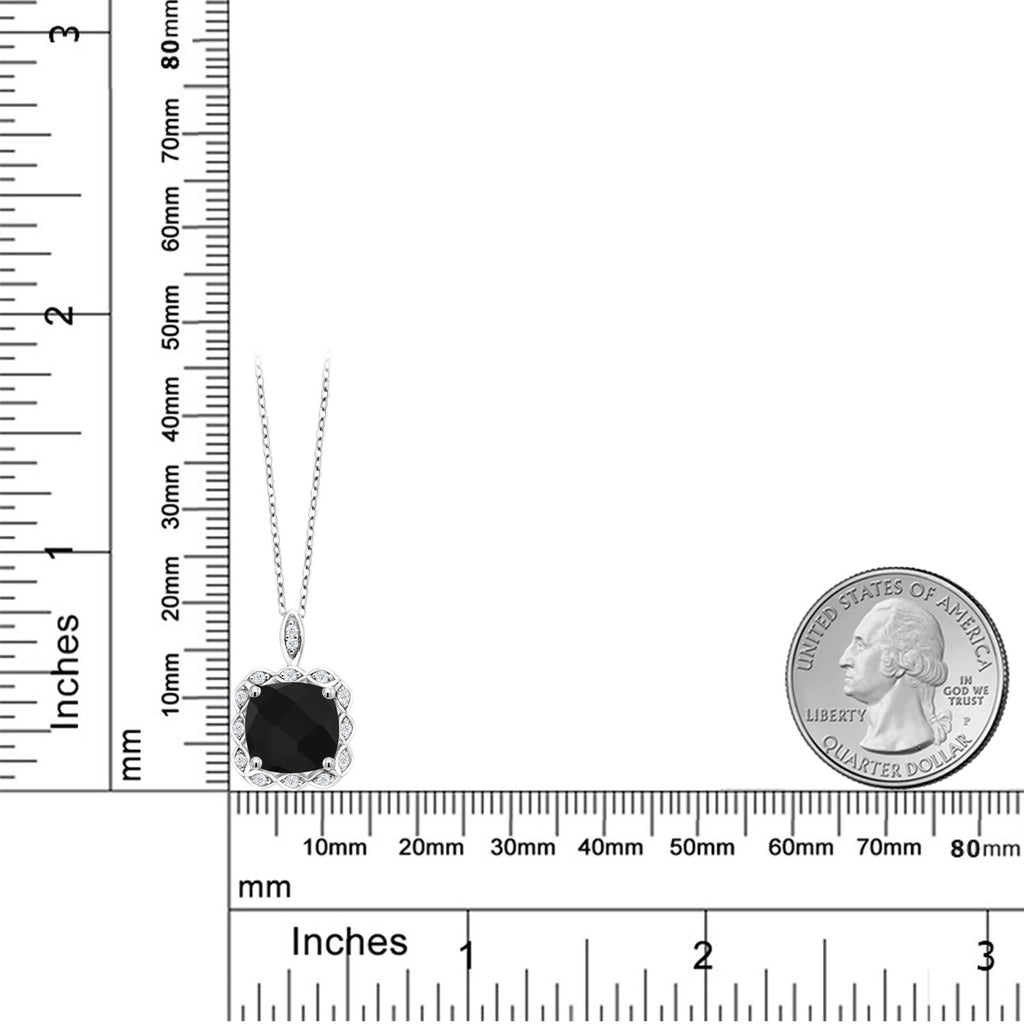 Onyx - December_Pendant in 925 Sterling Silver