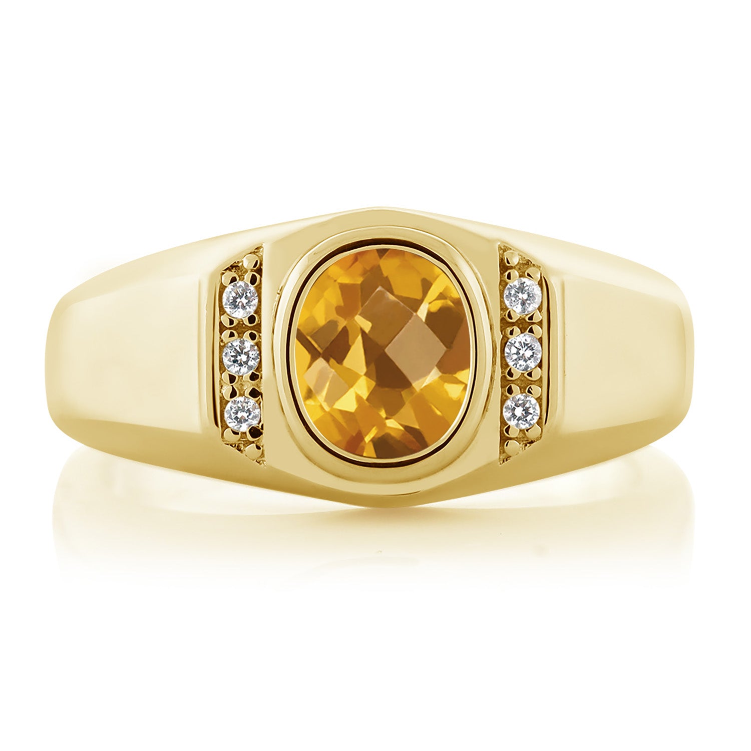 Ring in 925 Yellow Gold Plated Silver