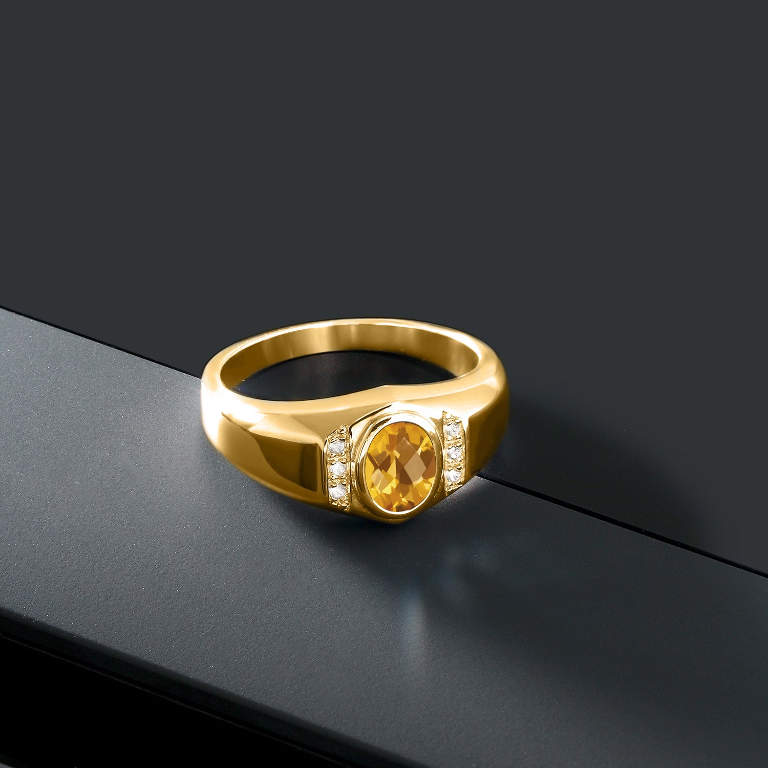 Ring in 925 Yellow Gold Plated Silver