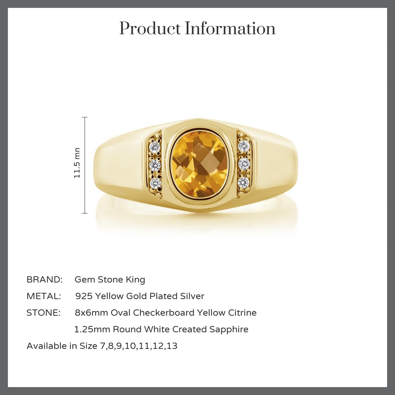 Ring in 925 Yellow Gold Plated Silver