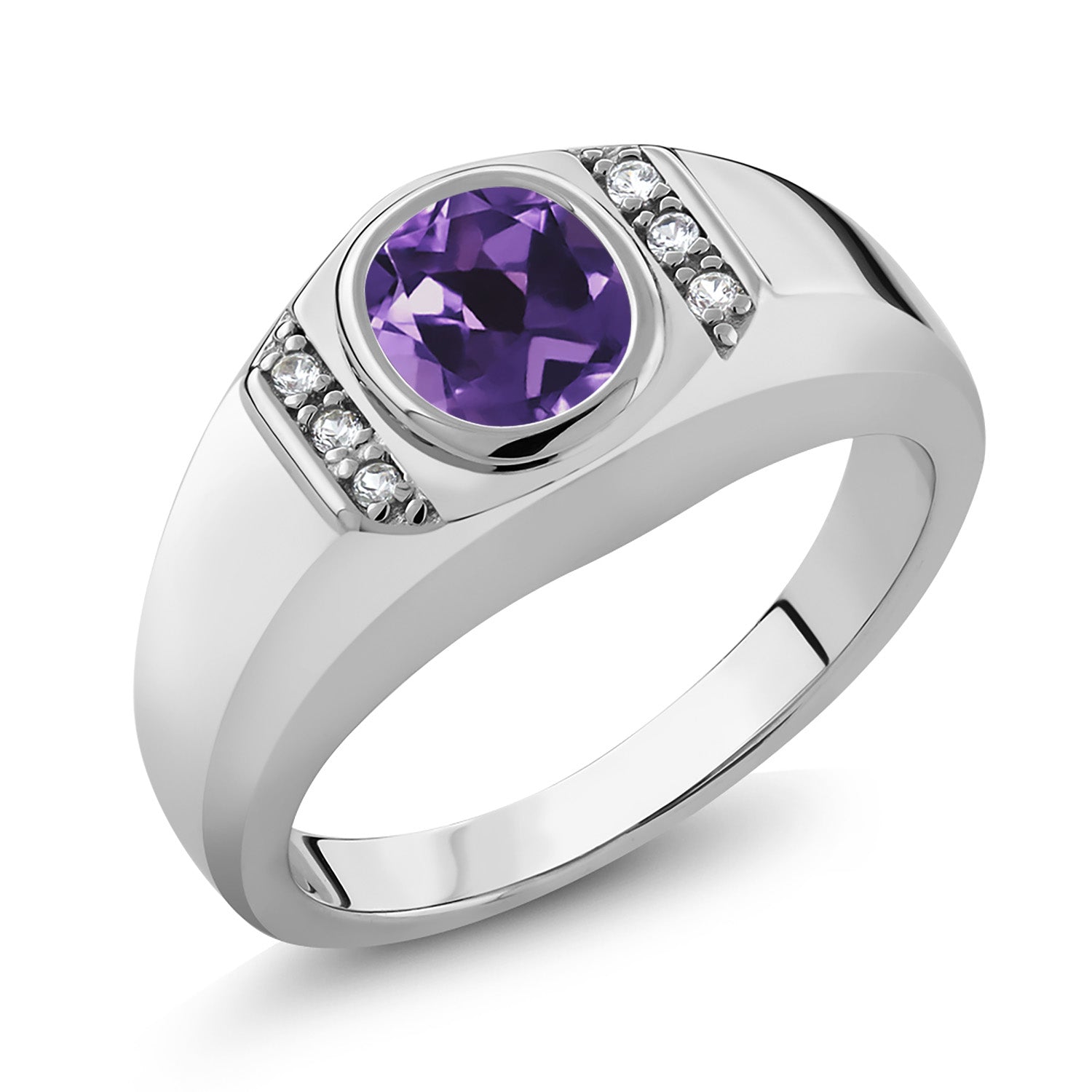Amethyst - February_12_Ring in 925 Sterling Silver
