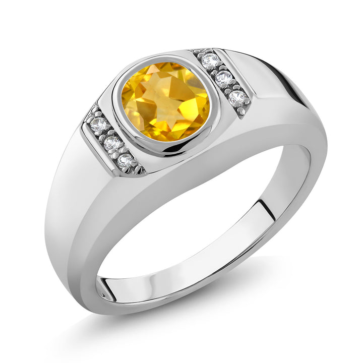 Citrine_9_Ring in 925 Sterling Silver