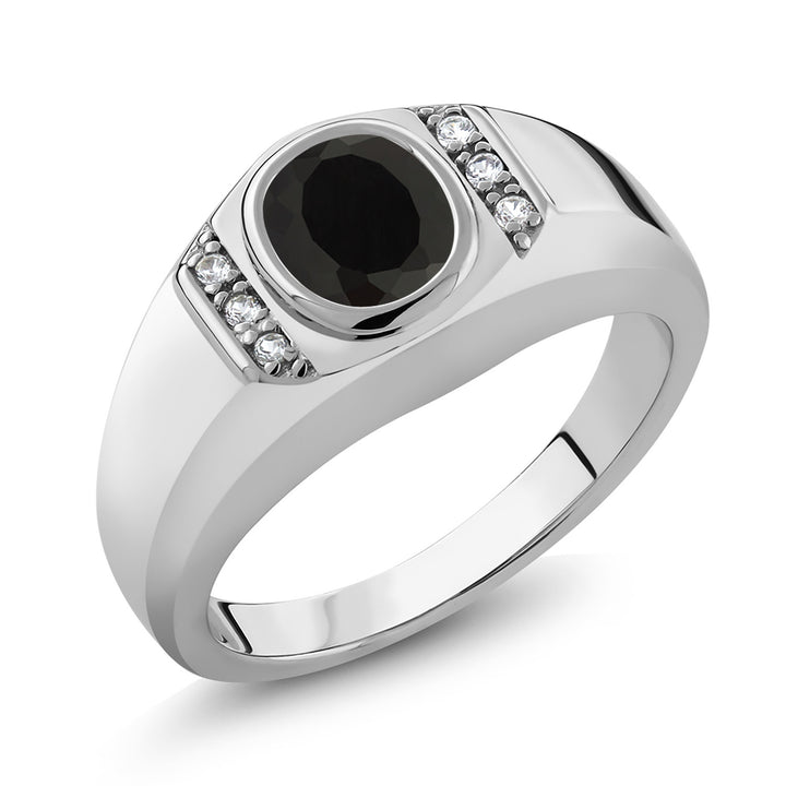 Onyx_9_Ring in 925 Sterling Silver