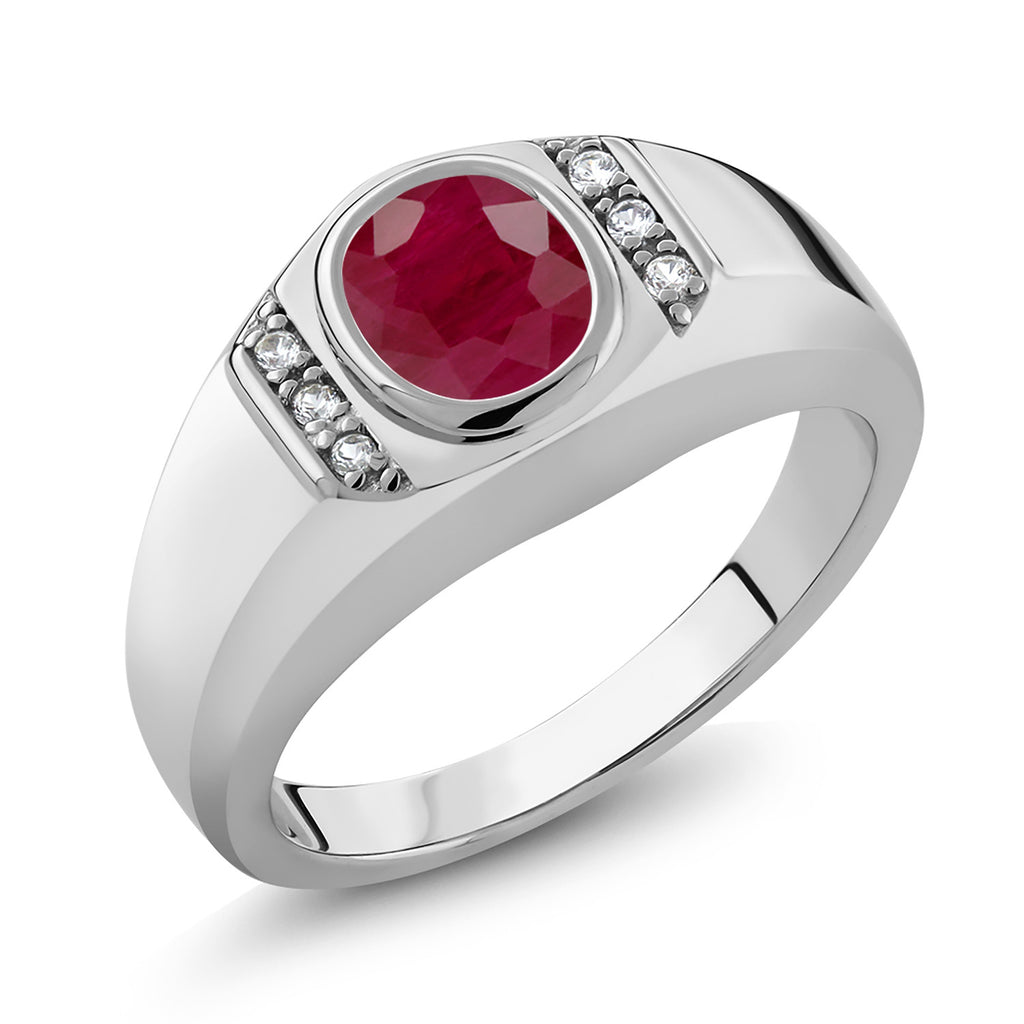 Ruby - July_13_Ring in 925 Sterling Silver