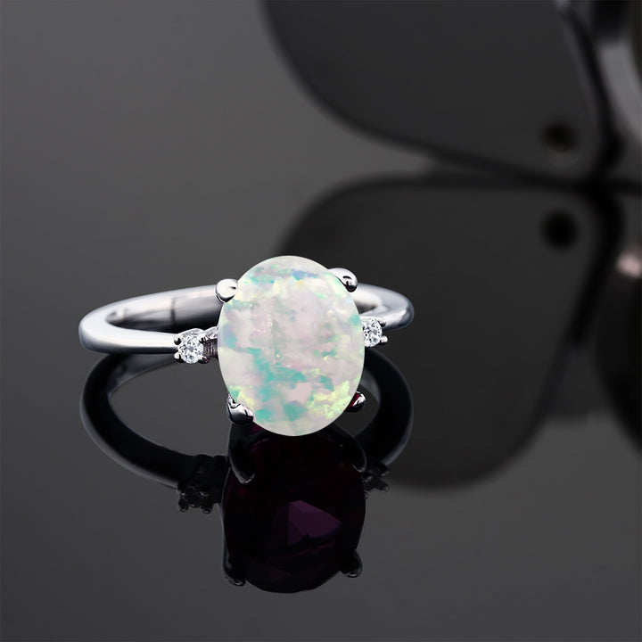 Opal and Topaz_7_Ring in 925 Sterling Silver