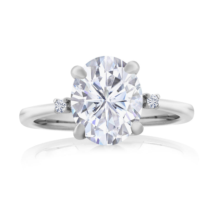 Moissanite_7_Ring in 925 Sterling Silver