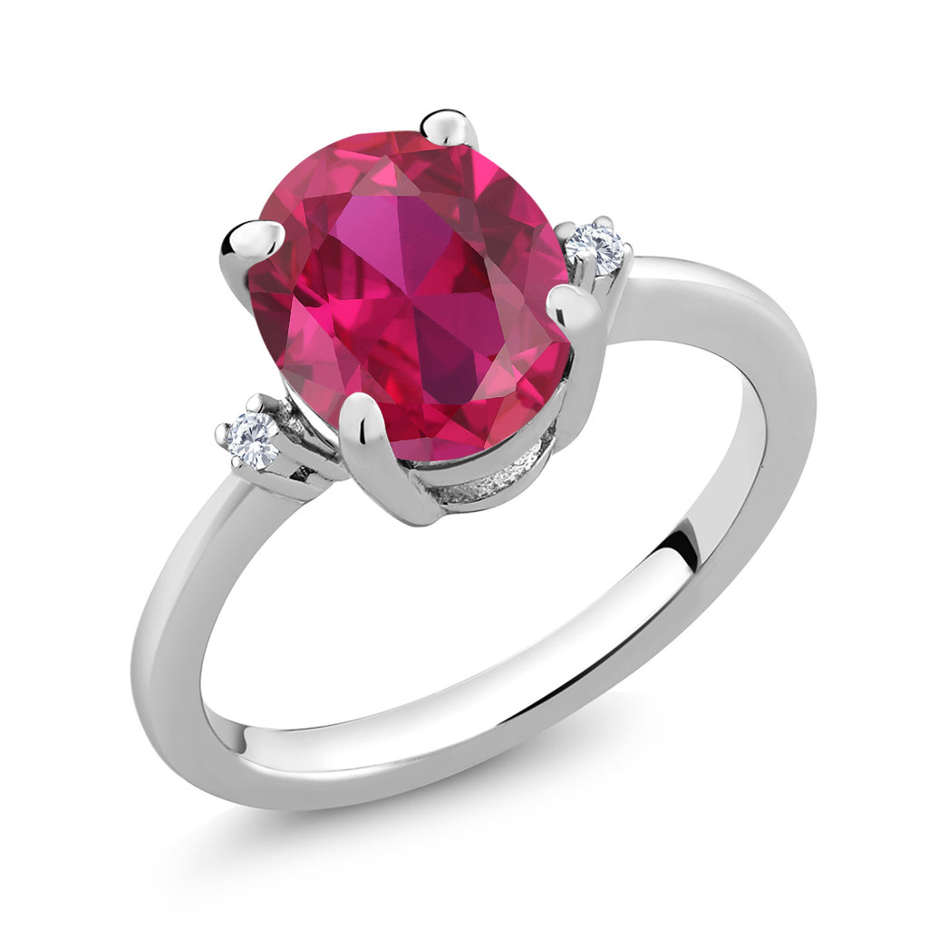 Created Ruby - July_7_Ring in 925 Sterling Silver