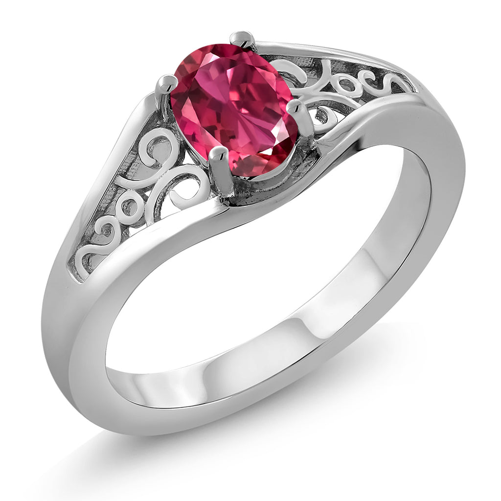 Pink Tourmaline - October_5_Ring in 925 Sterling Silver
