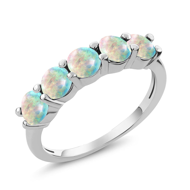 White Opal-Cabochon - October_9