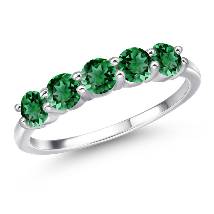 Nano Emerald - May_5_Ring in 925 Sterling Silver