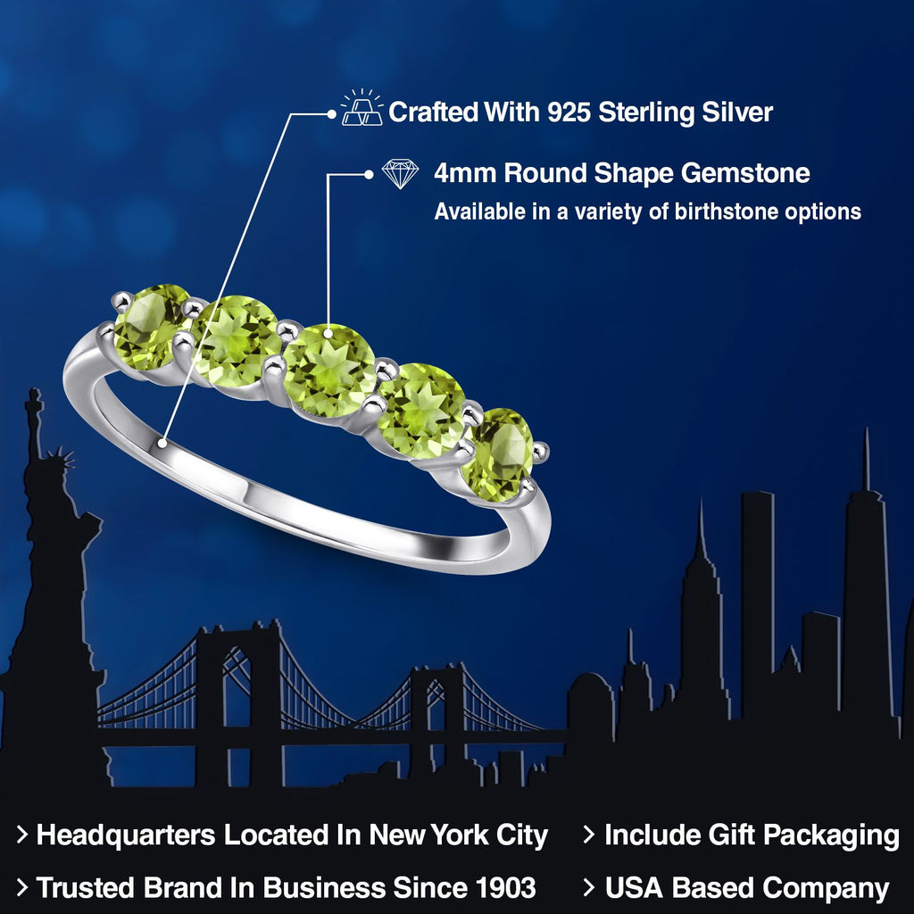 Peridot - August_6_Ring in 925 Sterling Silver