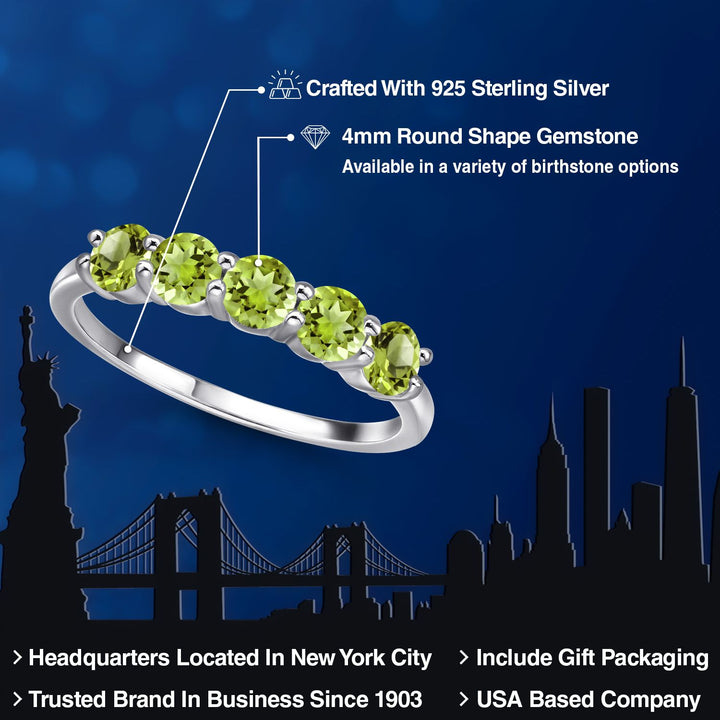 Peridot - August_6_Ring in 925 Sterling Silver