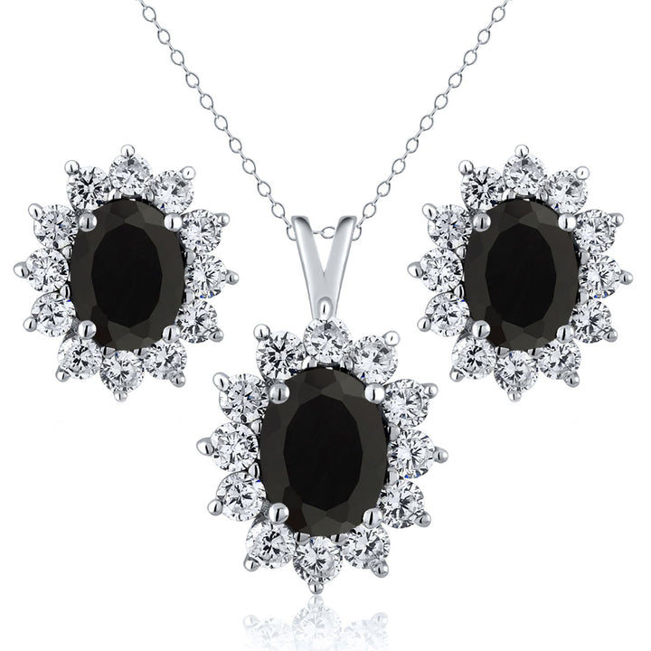 Onyx - December_Sterling Silver_Pendant Earrings Set in Sterling Silver