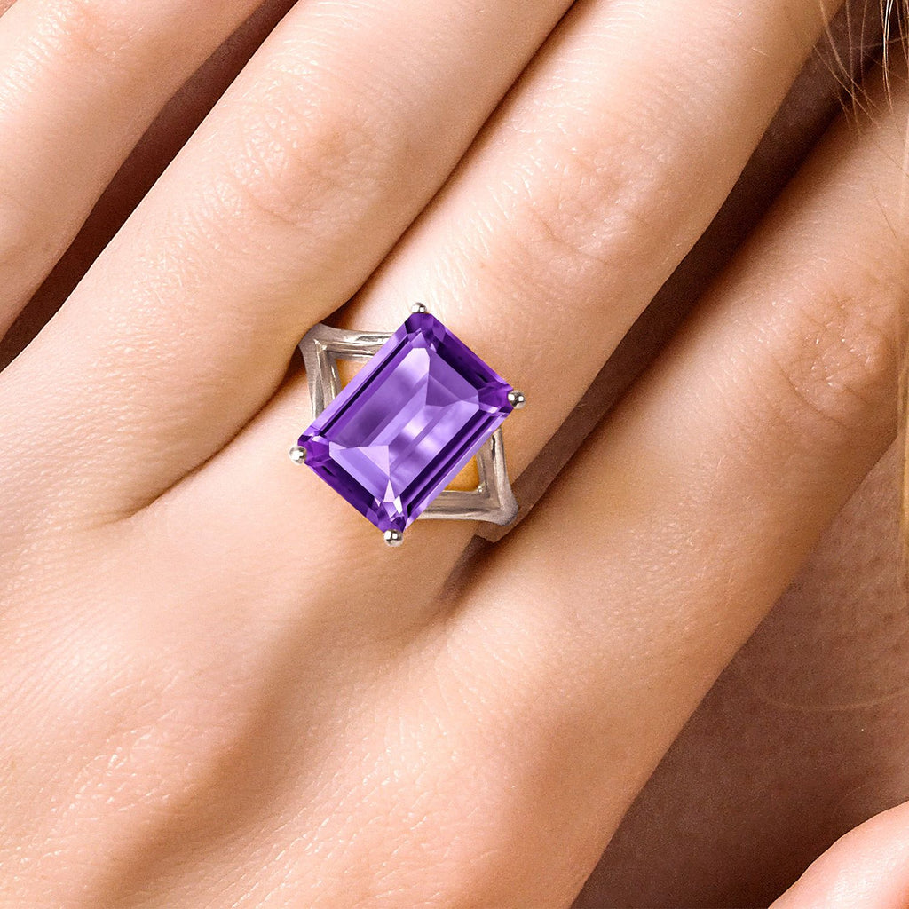 Amethyst - February_Ring in 925 Sterling Silver